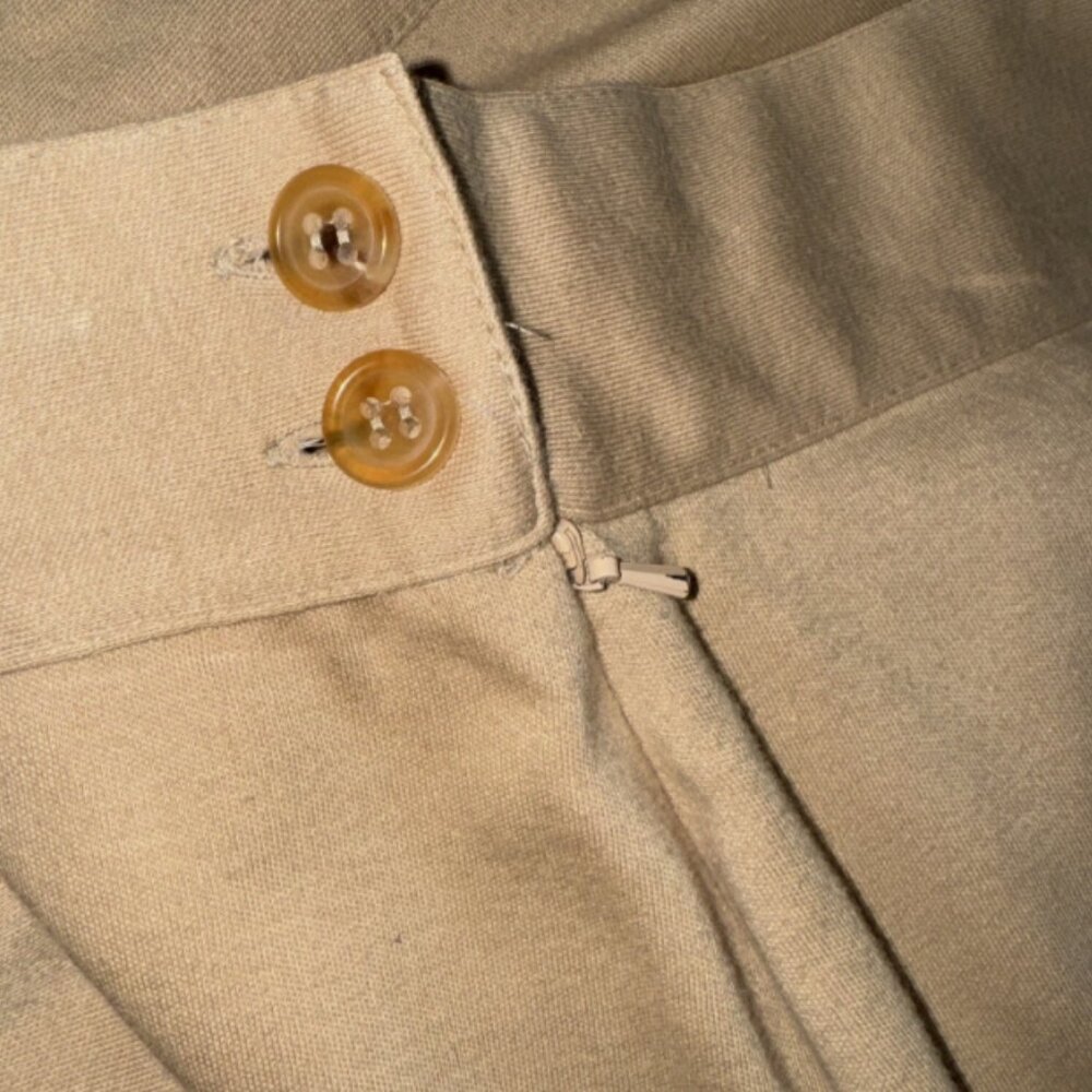 Vintage Calvin Klein Women’s Pencil Skirt Size Medium Color Tan 100% Cotton - Picture 5 of 7